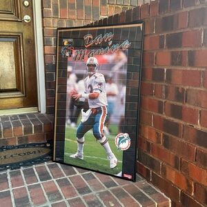 💥 Vintage 1993 Miami Dolphins Dan Mario 23x35 Poster